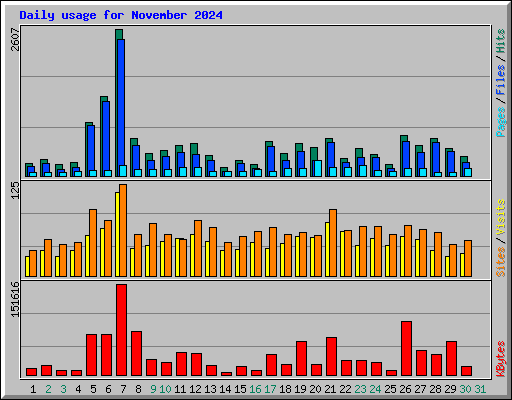 Daily usage for November 2024