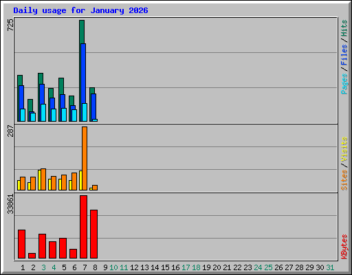 Daily usage for January 2026