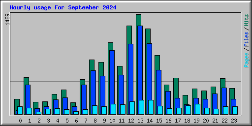 Hourly usage for September 2024