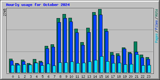 Hourly usage for October 2024