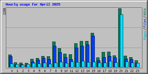Hourly usage for April 2025