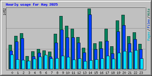 Hourly usage for May 2025