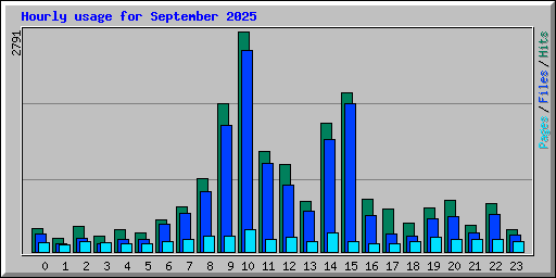 Hourly usage for September 2025