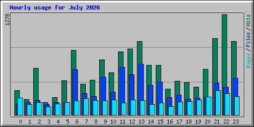 Hourly usage for July 2026